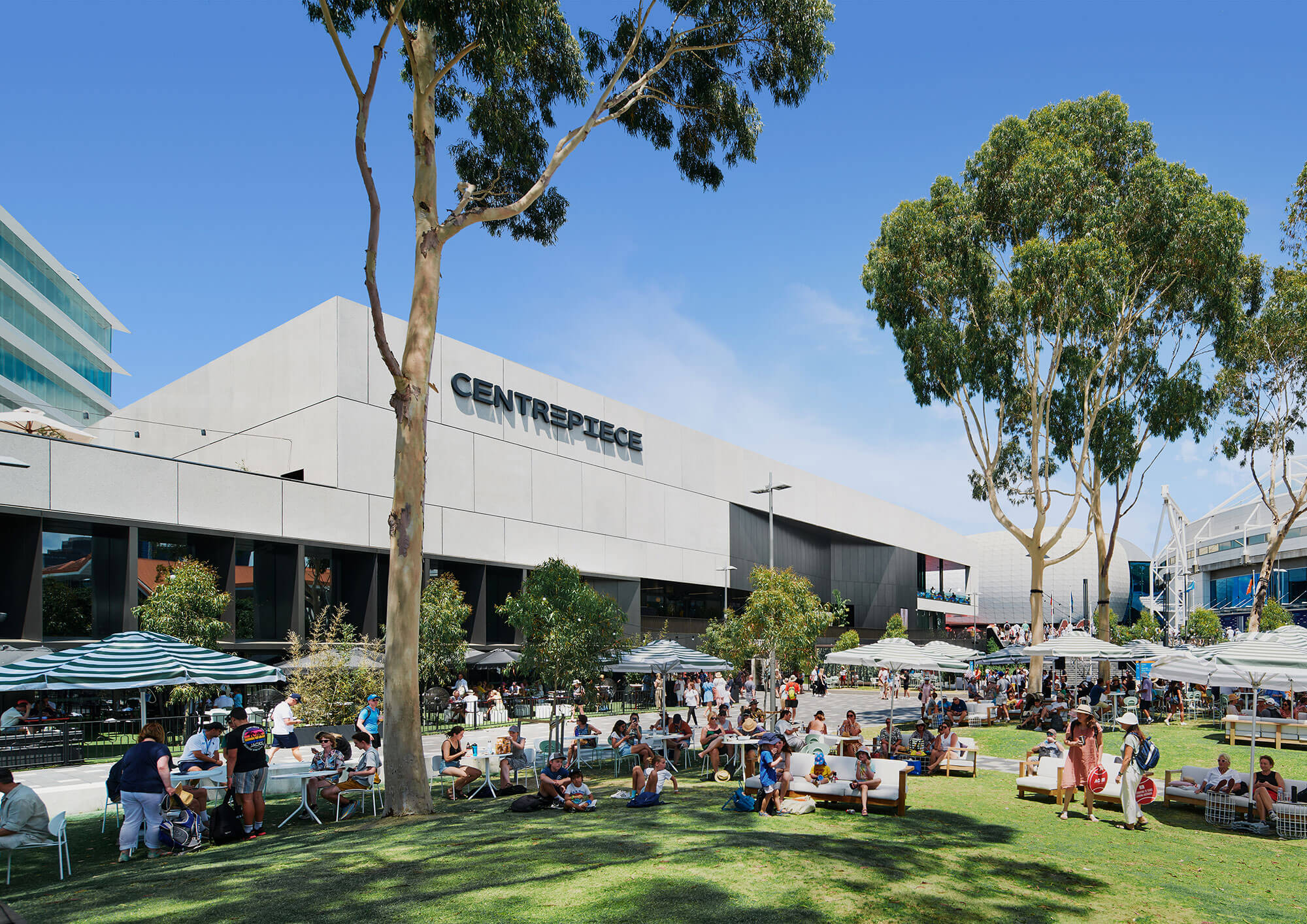 Melbourne Park Function And Media Centre CENTREPIECE NH Architecture 