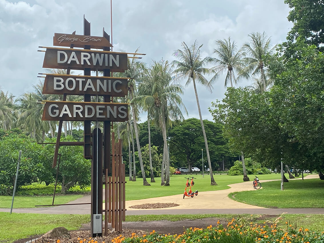 entrance to the Darwin botanic gardens