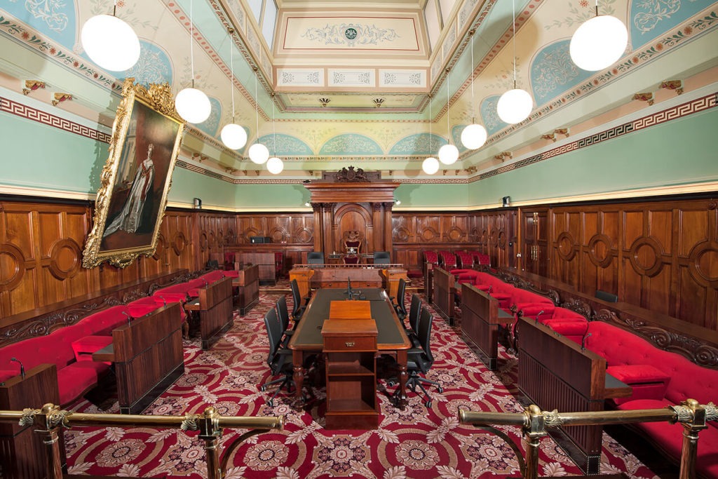 Legislative Council Chambers / JAWS Interiors (In collaborations with JAWS Architects) / Photographer: Graeme Harrington