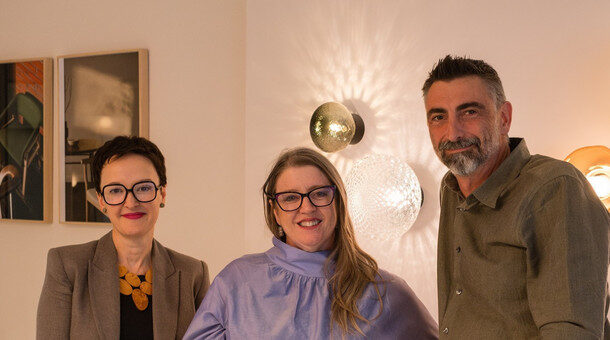 Group photo of Josephine Evans, Nicolette Di Lernia and Brian Parkes who are excited about the new initiative