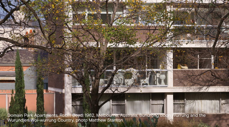 Domain Park Apartments, Robin Boyd, 1962, Melbourne, Australia, Bunurong Boon Wurrung and the Wurundjeri Woi-wurrung Country, photo Matthew Stanton