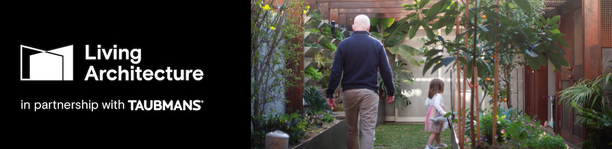 man and daughter in productive garden