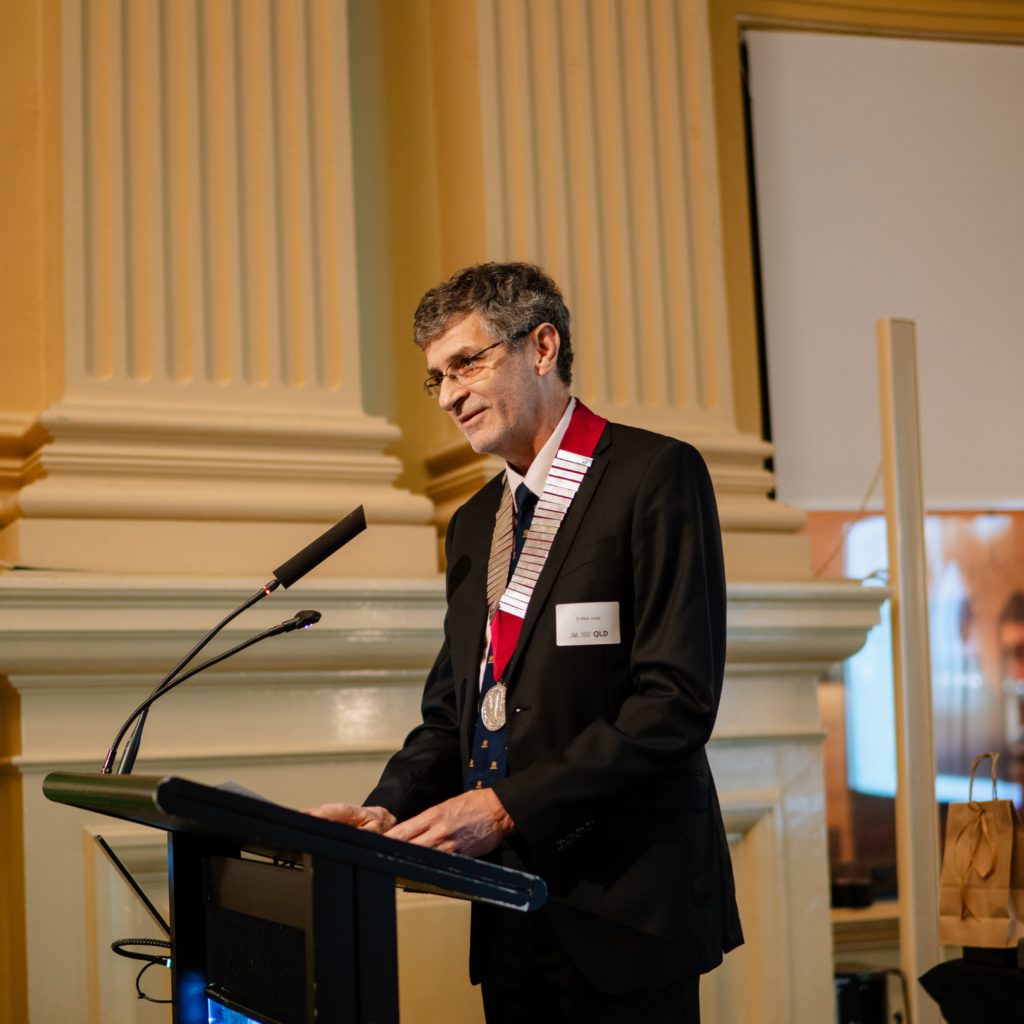 man giving speech