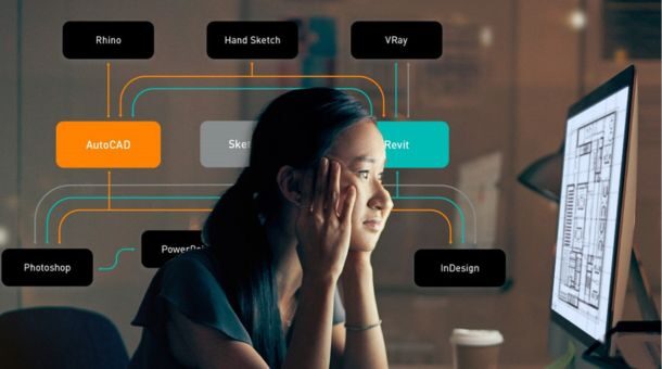 girl with hands on face looking into mac computer screen